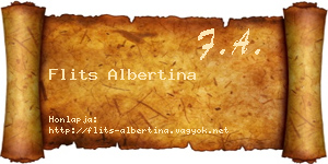 Flits Albertina névjegykártya