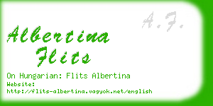 albertina flits business card